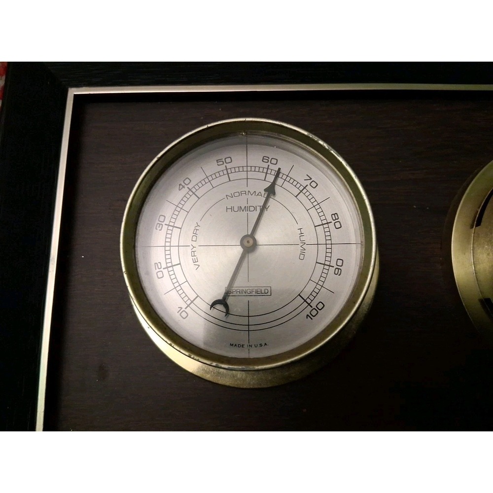 Springfield Vintage Weather Station - Thermometer, Barometer, Humidity - Picture 3 of 12